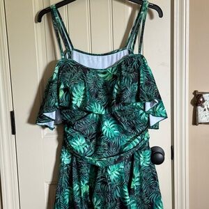 One piece swim dress.